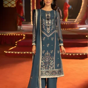 Asim Jofa 3-Piece Unstitched Luxury Embroidered Chiffon Shirt with Luxury Embroidered Chiffon Dupatta AJLFF-15