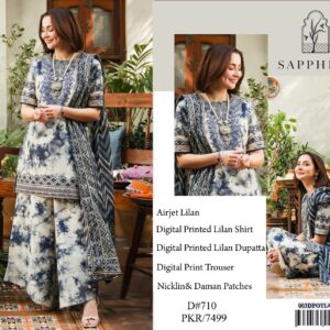 PATCHES MIX DESIGNS LINEN WITH LINEN DUPATTA